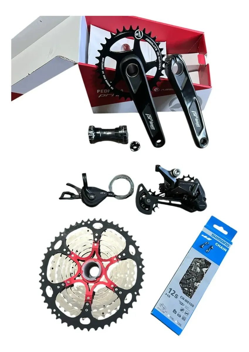 Kit Shimano Deore 12v M6100 + Pedivela Absolute: Análise Completa do Melhor Custo-Benefício 1x12!